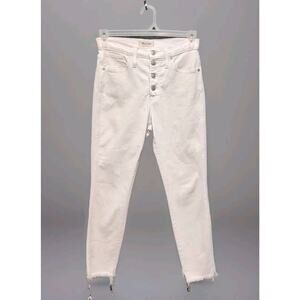 Madewell White Curvy High Rise Skinny Crop Jeans Size 28